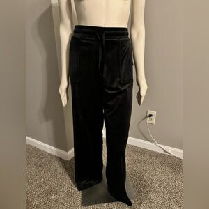 Westbound Elastic Waist Drawstring Black Fuzzy Straight NWT Pants Large